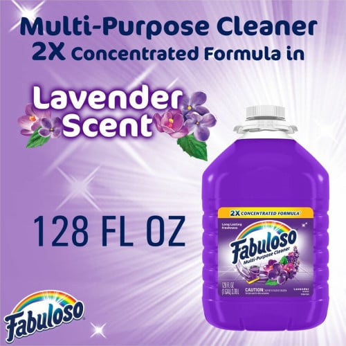 Fabuloso All-Purpose Cleaner 128 fl oz (4 quart) - Lavender Scent - Rinse-free, Residue-free, Long Lasting - Purple - 4 / Carton (153058CT)