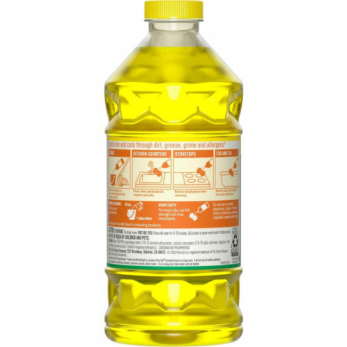 Pine-Sol Multi-Surface Cleaner For Multi Surface - Concentrate - Liquid - 40 fl oz (1.3 quart) - Lemon Fresh Scent - Deodorize, Disinfectant, Dilutable - Yellow - 8 / Carton (60165CT)