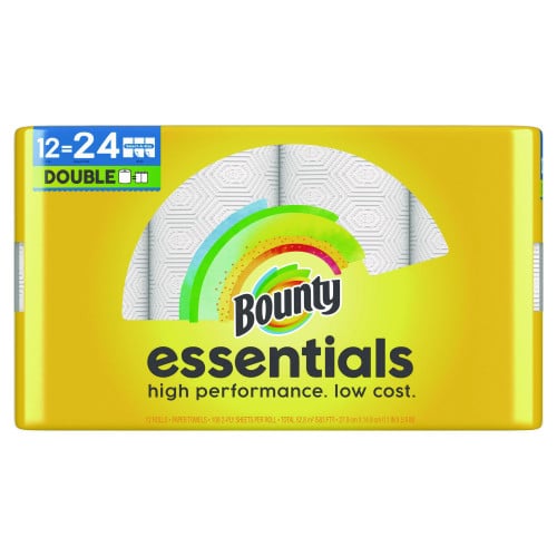 Bounty® Essentials Kitchen Paper Towels, 2-Ply, 108 Sheets, 12 Rolls (11093)