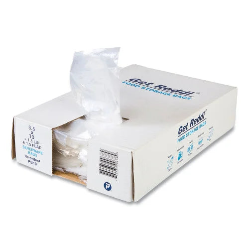 Inteplast Group Silverware Bags, 3.5" x 1.5" x 10", Clear, 2,000/Carton (PB10)
