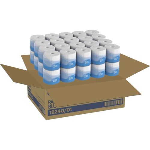 Georgia Pacific Professional Pacific Blue Select Embossed Bathroom Tissue in Dispenser Box, Septic Safe, 2-Ply, White, 550 Sheets/Roll, 40 Rolls/Carton 2 Ply - 4" Width x 4.05" Length - 550 Sheets/Roll - White - 40 / Carton (1824001)