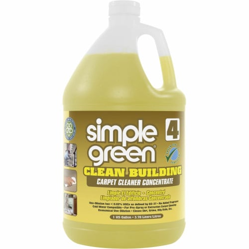 Simple Green Clean Building Carpet Cleaner Concentrate For Carpet - Concentrate - Liquid - 128 fl oz (4 quart) - Non-flammable, Fragrance-free - Sand - 1 Each (11201)