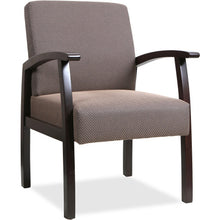 Lorell Thickly Padded Guest Chair Espresso Frame Color - Four-legged Base - Taupe - 1 Each (LLR68554)