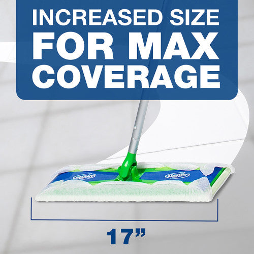 Swiffer Max Dry Cloth Refills 17.9" Width x 10" Depth - Cloth - White - 16 / Box (37109)