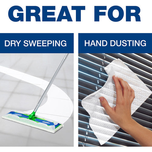 Swiffer Max Dry Cloth Refills 17.9" Width x 10" Depth - Cloth - White - 16 / Box (37109)