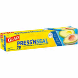 Glad Press'n Seal Food Plastic Wrap 11.80" Width x 71.10 ft Length - Durable, Freezer Safe, Microwave Safe, Cutting Edge - Plastic - Clear - 1 Each (70441)