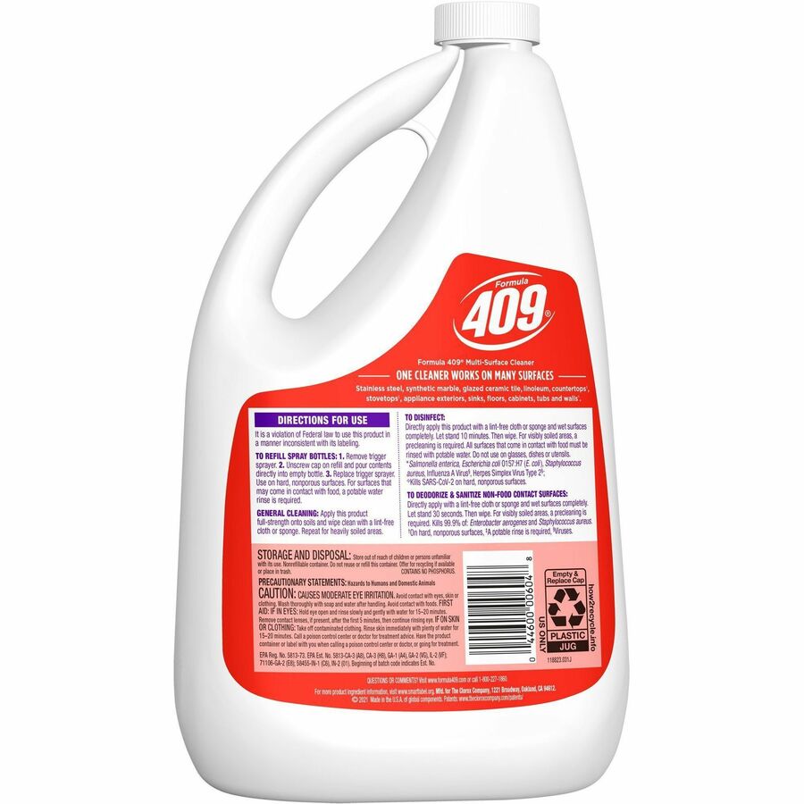 Formula 409 Multi-Surface Cleaner Refill Bottle 64 fl oz (2 quart) - Original Scent - Disinfectant, Antibacterial, Deodorize, Non-porous, Ammonia-free, Bleach-free - White - 1 Each (00636)
