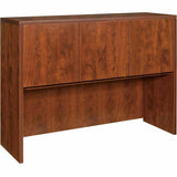 Lorell Essentials Series Stack-on Hutch with Doors 36" Height x 47.3" Width x 14.8" Depth - 3 Door(s) - Finish: Cherry, Laminate - Grommet, Cord Management (LLR69418)