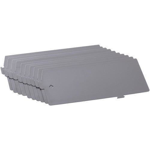 Lorell Lateral File Divider Kit 12.40" Width x 5" Height - Metal - Gray - 10 / Box (LLR60564)