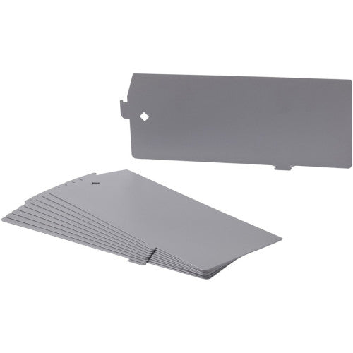 Lorell Lateral File Divider Kit 12.40" Width x 5" Height - Metal - Gray - 10 / Box (LLR60564)