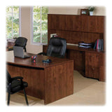 Lorell Essentials Series Left Corner Credenza 29.5" Height x 66.1" Width x 35.4" Depth - Finish: Cherry, Laminate - Leveling Glide (LLR69911)