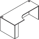 Lorell Essentials Series Left Corner Credenza 29.5" Height x 66.1" Width x 35.4" Depth - Finish: Cherry, Laminate - Leveling Glide (LLR69911)