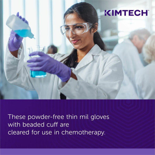 KIMTECH Purple Nitrile Exam Gloves 9.50" Glove Length - X-Large Size - For Right/Left Hand - Purple - Latex-free, Textured Fingertip, Non-sterile - For Laboratory Application, Chemotherapy - 90 / Box (55084)