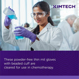 KIMTECH Purple Nitrile Exam Gloves 9.50" Glove Length - X-Large Size - For Right/Left Hand - Purple - Latex-free, Textured Fingertip, Non-sterile - For Laboratory Application, Chemotherapy - 90 / Box (55084)