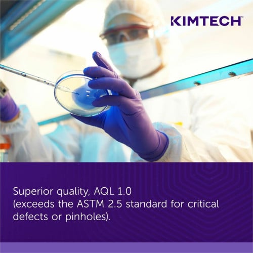 KIMTECH Purple Nitrile Exam Gloves 9.50" Glove Length - X-Large Size - For Right/Left Hand - Purple - Latex-free, Textured Fingertip, Non-sterile - For Laboratory Application, Chemotherapy - 90 / Box (55084)
