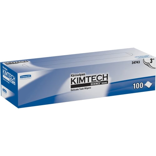 KIMTECH Delicate Task Wipers - Pop-Up Box For Laboratory - Absorbent - White/ - 100 / Box (34743)