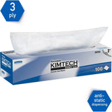 KIMTECH Delicate Task Wipers - Pop-Up Box For Laboratory - Absorbent - White/ - 100 / Box (34743)