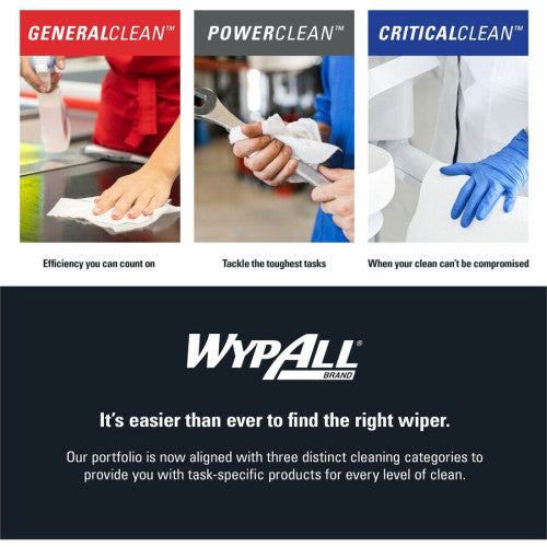 Wypall PowerClean X70 Medium Duty Cloths - Pop-Up Box 8.34" Width x 16.80" Length - White - Hydroknit/ - 100 / Box (41455)