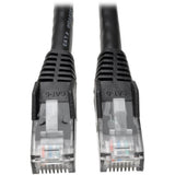 Eaton Tripp Lite Series Cat6 Gigabit Snagless Molded (UTP) Ethernet Cable (RJ45 M/M), PoE, Black, 100 ft. (30.5 m) 100 ft Category 6 Network Cable for Network Device - First End: 1 x RJ-45 Network - Male - Second End: 1 x RJ-45 Network - Male (N201100BK)
