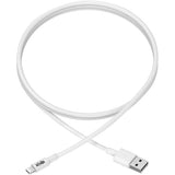 Eaton Tripp Lite Series USB-A to Lightning Sync/Charge Cable (M/M) - MFi Certified, White, 3 ft. (0.9 m) 3 ft Lightning/USB Data Transfer Cable for iPad, iPhone, iPod - First End: 1 x USB Type A - Male - Second End: 1 x Lightning - Male - MFI (M100003WH)