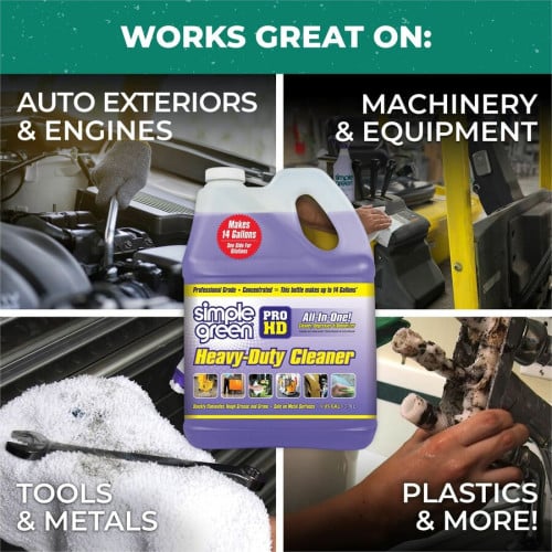 Simple Green Pro HD All-In-One Heavy-Duty Cleaner For Multipurpose - Concentrate - Liquid - 128 fl oz (4 quart) - Heavy Duty, Non-corrosive, Fragrance-free - Purple - 1 Each (13421)
