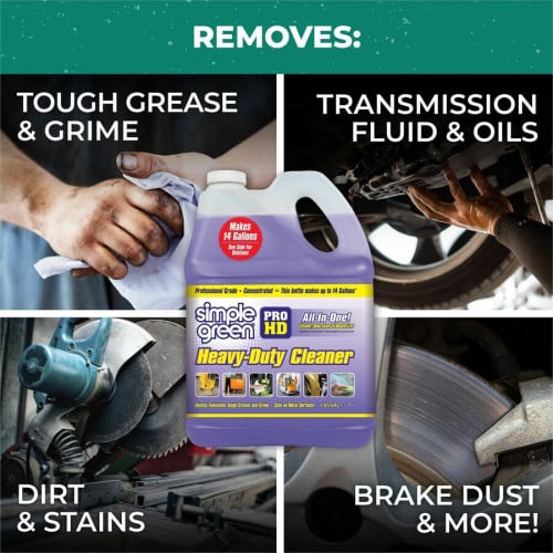 Simple Green Pro HD All-In-One Heavy-Duty Cleaner For Multipurpose - Concentrate - Liquid - 128 fl oz (4 quart) - Heavy Duty, Non-corrosive, Fragrance-free - Purple - 1 Each (13421)