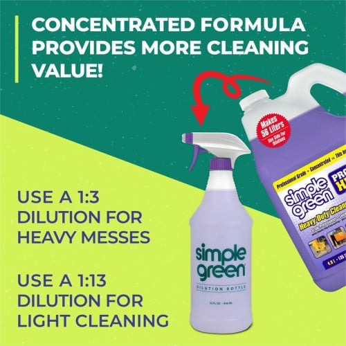 Simple Green Pro HD All-In-One Heavy-Duty Cleaner For Multipurpose - Concentrate - Liquid - 128 fl oz (4 quart) - Heavy Duty, Non-corrosive, Fragrance-free - Purple - 1 Each (13421)