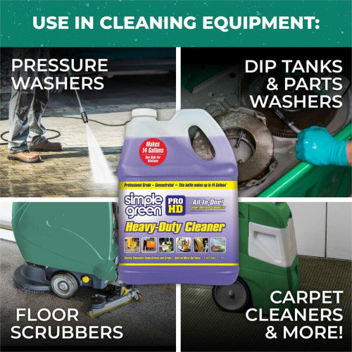 Simple Green Pro HD All-In-One Heavy-Duty Cleaner For Multipurpose - Concentrate - Liquid - 128 fl oz (4 quart) - Heavy Duty, Non-corrosive, Fragrance-free - Purple - 1 Each (13421)