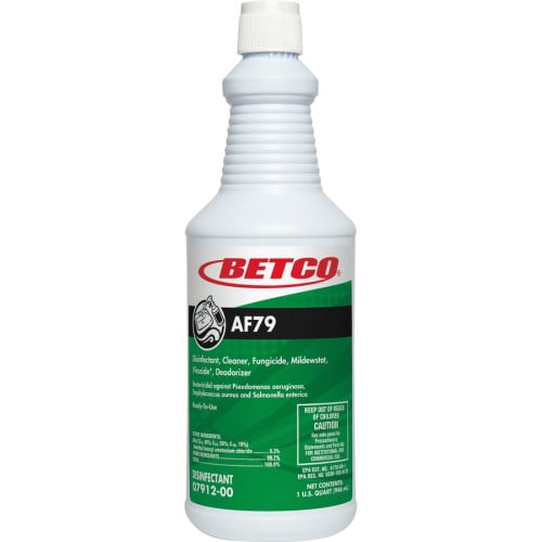 Betco AF79 Acid-Free Bathroom Cleaner For Restroom - Ready-To-Use - 32 fl oz (1 quart) - Citrus Bouquet Scent - Recommended For: Germs Remover, Soap Scum Remover - Disinfectant, Deodorize - Clear Blue - 1 Each (0791200)