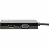 Eaton Tripp Lite Series Keyspan Mini DisplayPort to VGA/DVI/HDMI All-in-One Video Converter Adapter, 4K 30Hz HDMI, DP1.2, Black, 6-in. (15.24 cm) 6" DVI/HDMI/Mini DisplayPort/VGA A/V Cable for Audio/Video Device, Monitor, Tablet, Projector, (P13706NHDV4K)