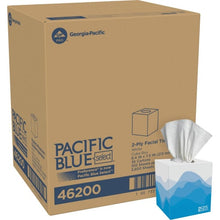 Pacific Blue Select Facial Tissue by GP Pro - Cube Box 2 Ply - 7.65" Width x 8.85" Length - White - 100/Box - 36 / Carton (46200CT)