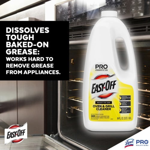 Easy-Off Oven/Grill Cleaner 64 fl oz (2 quart) - Non-flammable - Clear Bottle - 1 Each (80689)