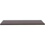 Lorell Training Tabletop Espresso Rectangle, Laminated Top - Adjustable Height - 48" Table Top Length x 24" Table Top Width x 1" Table Top Thickness - Assembly Required - 1 Each (LLR59639)