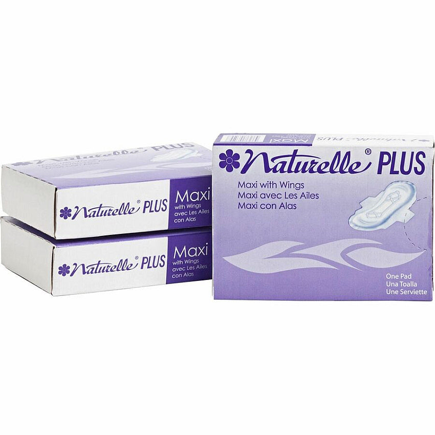 Impact Naturelle Plus Sanitary Napkins Individually Wrapped, Anti-leak, Highly Absorbent, Comfortable - 250 / Carton (25189973)