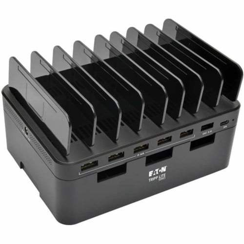 Eaton Tripp Lite Series 7-Port USB Charging Station with Quick Charge 3.0, USB-C Port, Device Storage, 5V 4A (60W) USB Charge Output 60 W - 230 V AC, 120 V AC Input - 5 V DC Output - 3 A - 1 Each (U280007CQCST)