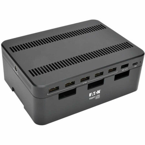 Eaton Tripp Lite Series 7-Port USB Charging Station with Quick Charge 3.0, USB-C Port, Device Storage, 5V 4A (60W) USB Charge Output 60 W - 230 V AC, 120 V AC Input - 5 V DC Output - 3 A - 1 Each (U280007CQCST)