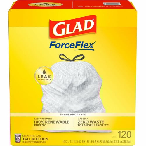 Glad ForceFlex Tall Kitchen Drawstring Trash Bags (78564)