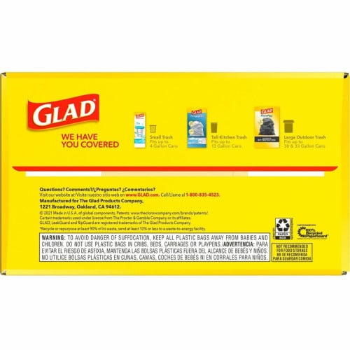 Glad ForceFlex Tall Kitchen Drawstring Trash Bags (78564)