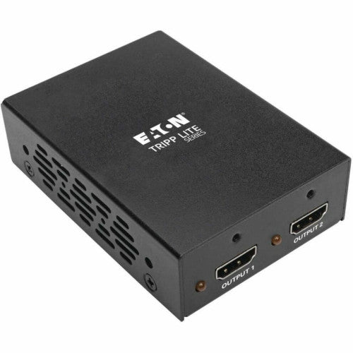 Eaton Tripp Lite Series 2-Port HDMI Splitter - HDCP 2.2, 4K @ 60 Hz, HDR, TAA 3840 × 2160 - 22.97 ft Maximum Operating Distance - 1 x HDMI In - 2 x HDMI Out - Metal - TAA Compliant (B118002UHD2)