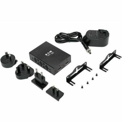Eaton Tripp Lite Series 2-Port HDMI Splitter - HDCP 2.2, 4K @ 60 Hz, HDR, TAA 3840 × 2160 - 22.97 ft Maximum Operating Distance - 1 x HDMI In - 2 x HDMI Out - Metal - TAA Compliant (B118002UHD2)
