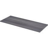 Lorell Relevance Series Tabletop 59.9" Width x 23.6" Depth x 1" Thickness Table Top - Straight Edge - Finish: Charcoal, Laminate (LLR16202)