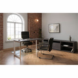 Lorell Relevance Series Tabletop 59.9" Width x 23.6" Depth x 1" Thickness Table Top - Straight Edge - Finish: Charcoal, Laminate (LLR16202)