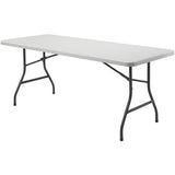 Lorell Ultra-Lite Banquet Table Light Gray Rectangle Top - Dark Gray Base - 600 lb Capacity - 72" Table Top Width x 30" Table Top Depth x 2" Table Top Thickness - 29" Height - Indoor - Gray - High-density Polyethylene (HDPE) Top Material - 1 Ea (LLR66655)