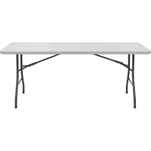 Lorell Ultra-Lite Banquet Table Light Gray Rectangle Top - Dark Gray Base - 600 lb Capacity - 72" Table Top Width x 30" Table Top Depth x 2" Table Top Thickness - 29" Height - Indoor - Gray - High-density Polyethylene (HDPE) Top Material - 1 Ea (LLR66655)
