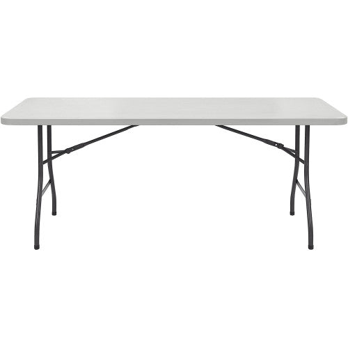 Lorell Ultra-Lite Banquet Table Light Gray Rectangle Top - Dark Gray Base - 600 lb Capacity - 72" Table Top Width x 30" Table Top Depth x 2" Table Top Thickness - 29" Height - Indoor - Gray - High-density Polyethylene (HDPE) Top Material - 1 Ea (LLR66655)