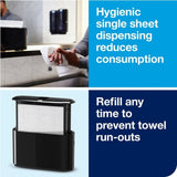 Tork® Xpress Countertop Hand Towel Dispenser, Black Multifold Dispenser - 7.9" Height x 12.7" Width x 4.6" Depth - Plastic - Black - Compact, Lockable - 1 Each (302028)