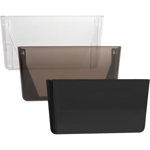 Lorell Wall File Pockets 14.75" Height x 13.13" Width x 4.25" Depth - Smoke - 3 / Pack (LLR60002)