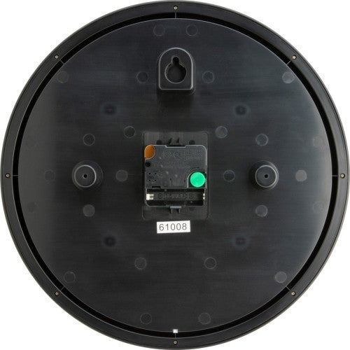 Lorell 12-1/2" Slimline Wall Clock Analog - Quartz - Black Case - Modern Style (LLR61008)