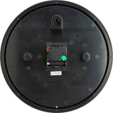 Lorell 12-1/2" Slimline Wall Clock Analog - Quartz - Black Case - Modern Style (LLR61008)