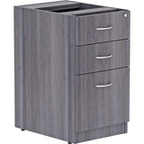 Lorell Essentials Series Box/Box/File Fixed File Cabinet 28.3" Height x 16" Width x 22" DepthFile, Box Drawer(s) - Finish: Laminate, Weathered Charcoal - File Drawer (LLR69558)